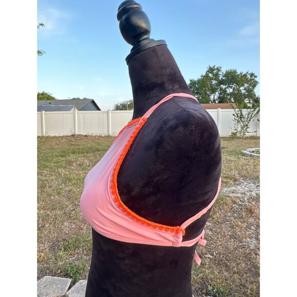 EUC Aerie 2-Piece Halter Hi-Rise Swimsuit - Size Small Tropical - Floral - Pink - Picture 4 of 11